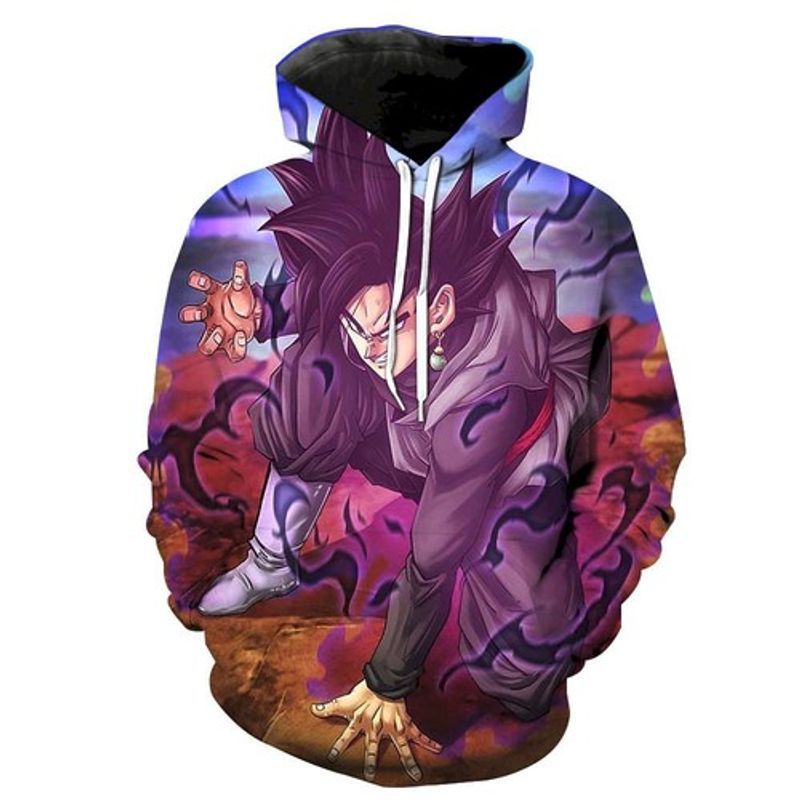 Evil Black Goku Dragon Ball Super Pullover And Zippered s Custom 3d Hoodie