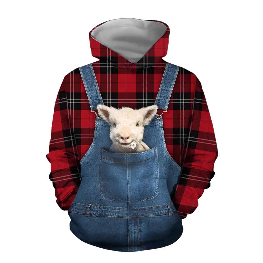 Farmer Gifts Baby Sheeps Red US Unisex Size Hoodie Labour Day Gifts