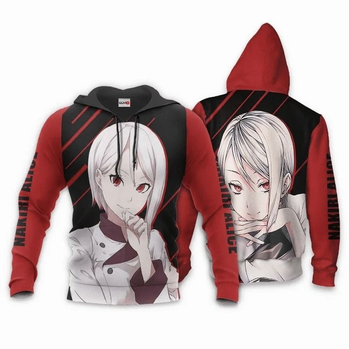 Food Wars Nakiri Alice Shokugeki No Soma Anime Manga 3d Zip Hoodie