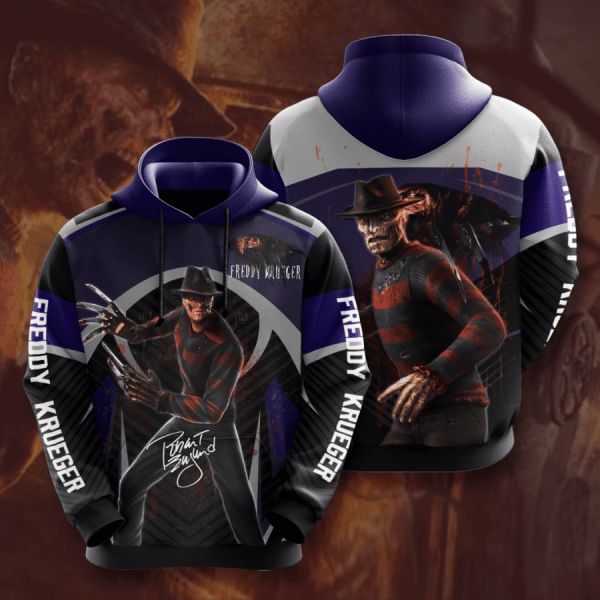 Freddy Krueger And A Nightmare On Elm Street Design Gift For Fan Custom 3d All Over Printed Hoodie