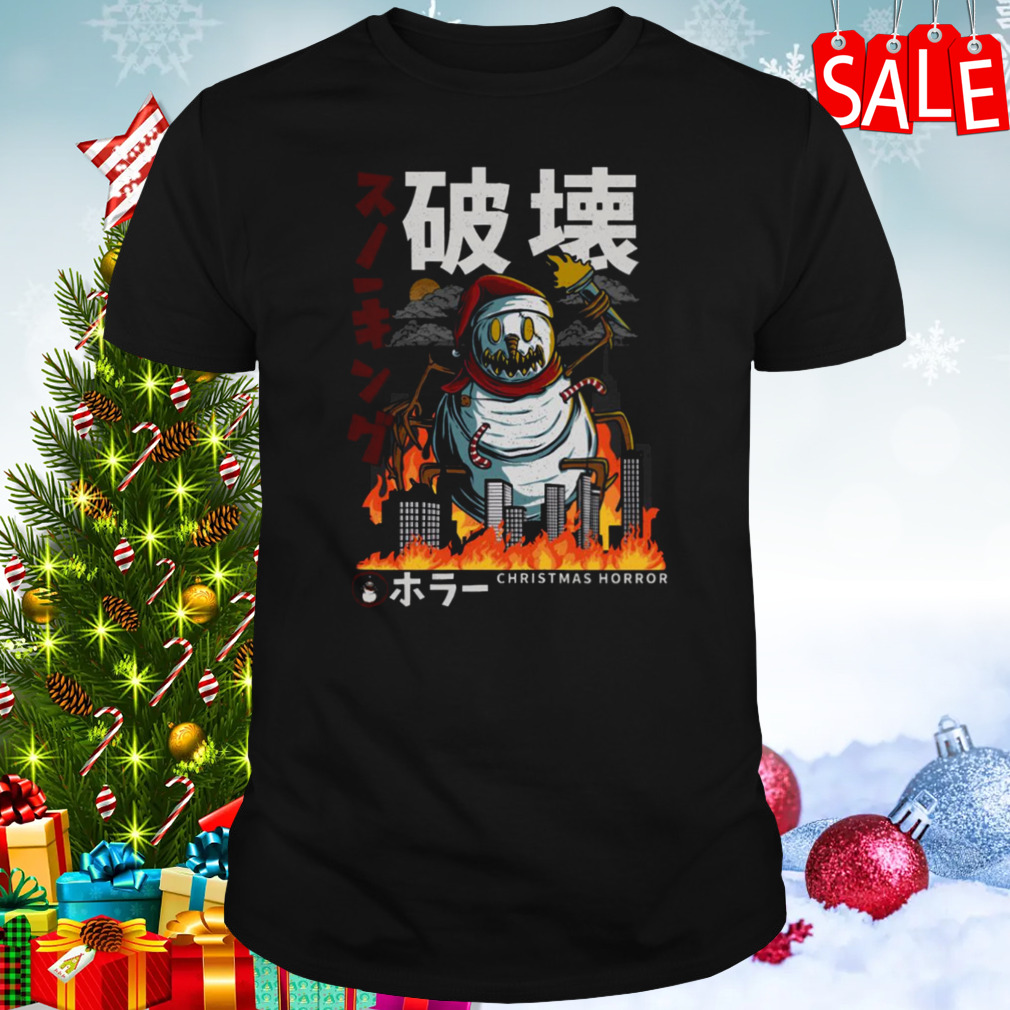 Christmas Horror Movies Terrifying Snow Monster shirt