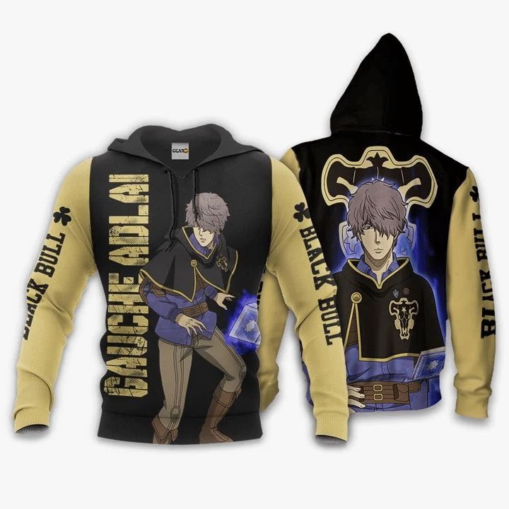 Gauche Adlai Anime Manga Black Clover Golden Bull 3d T Shirt Zip Bomber Hoodie