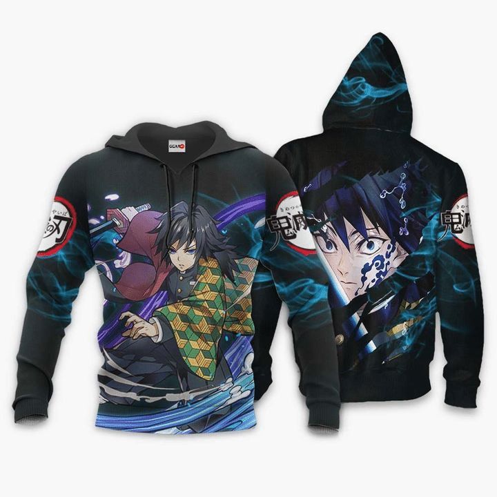 Giyu Tomioka Anime Manga Demon Slayer Kimetsu No Yaiba 3d T Shirt Zip Bomber Hoodie