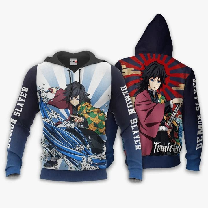 Giyuu Tomioka Anime Manga Demon Slayer Kimetsu No Yaiba 3d T Shirt Zip Bomber Hoodie