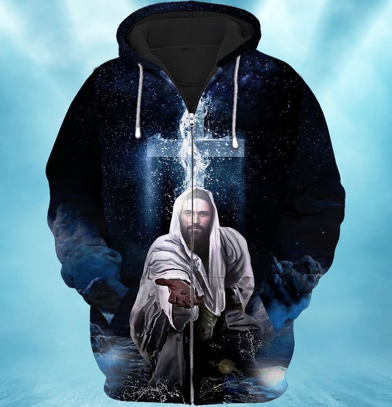 God Jesus 3d Zip Hoodie