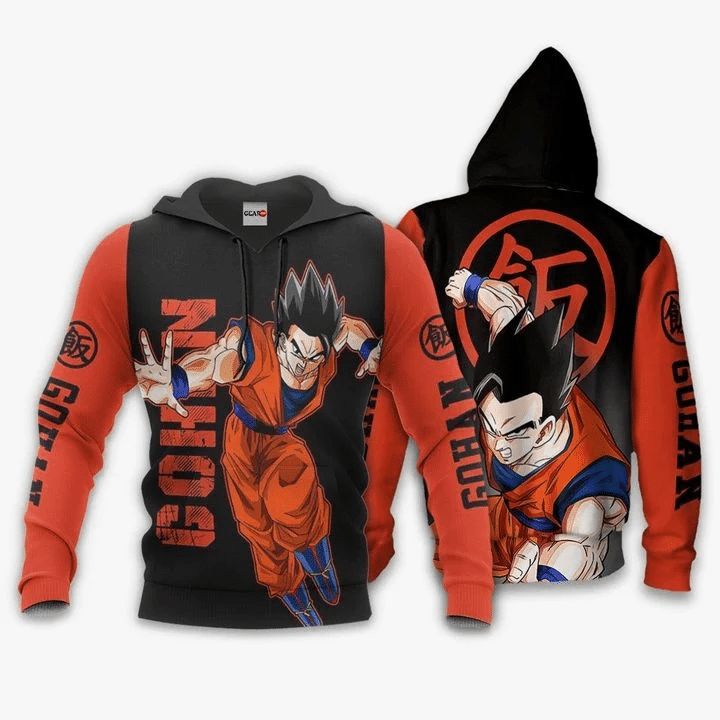 Gohan Dragon Ball Anime Manga 3d Zip Hoodie