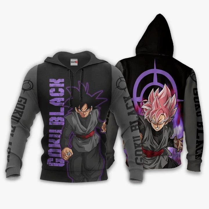 Goku Black Dragon Ball Anime Manga 3d Zip Hoodie