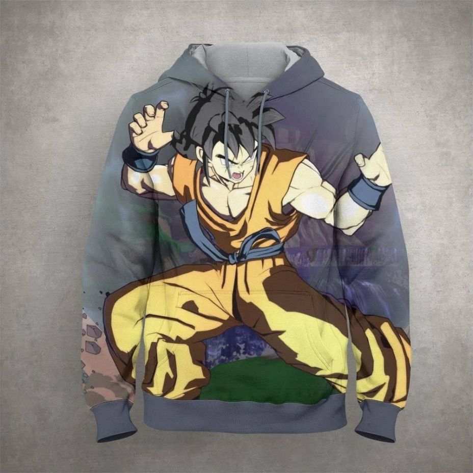 Goku Blue Saiyan Cartoon Dragon Ball Anime Manga 34 Over Print 3d Zip Hoodie