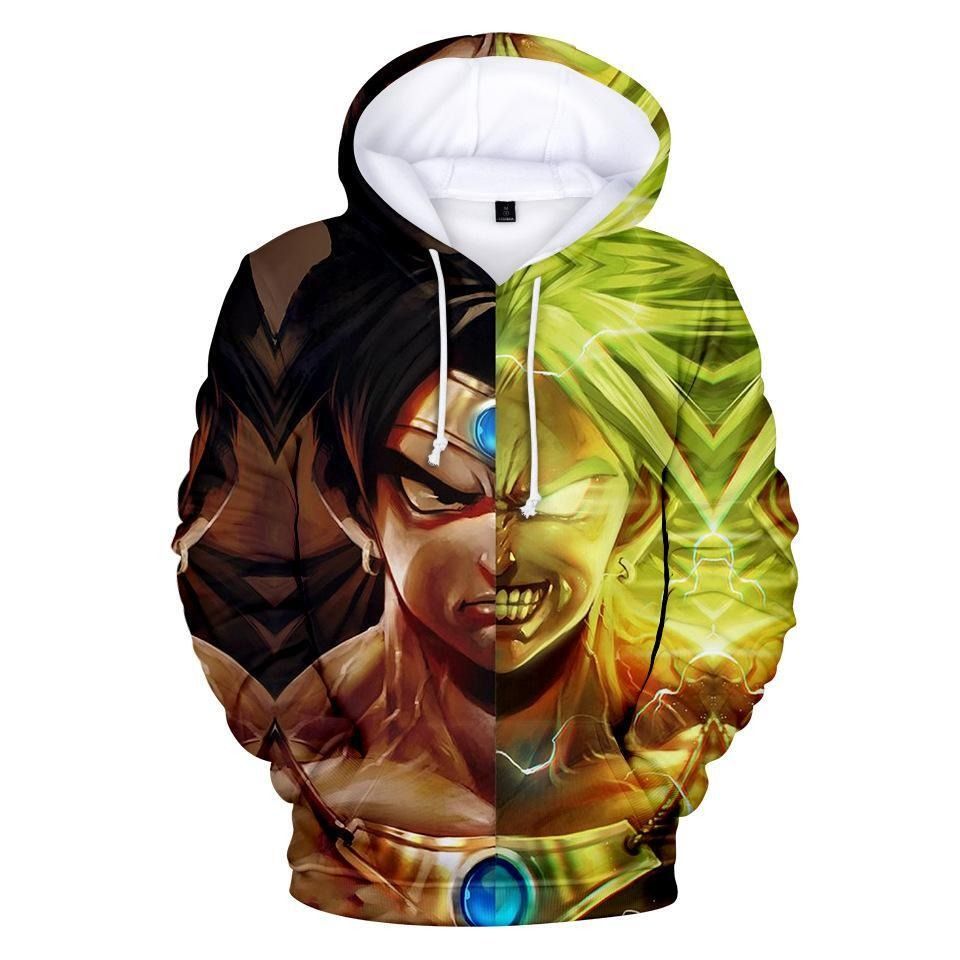 Goku Broly Anime Manga Dragon Ball Gift Over Print 3d Zip Hoodie