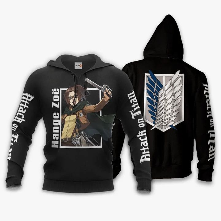 Hange Zoe Attack On Titan Anime Manga 3d Zip Hoodie