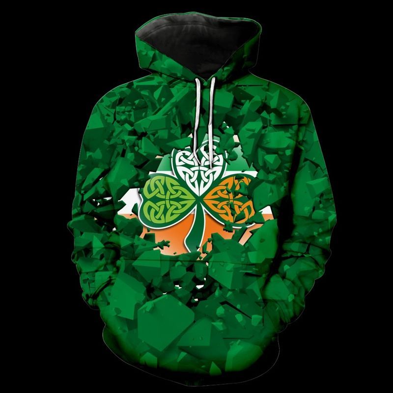 Happy St Patricks Day Irish Over Print 3d Zip 4 Hoodie