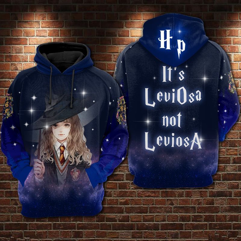 Hermione Granger Harry Potter - Its Leviosa Not Leviosa Over Print 3d Zip Hoodie