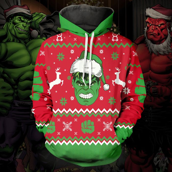 Hulk Smashin' Marvel Christmas Unisex Hoodie