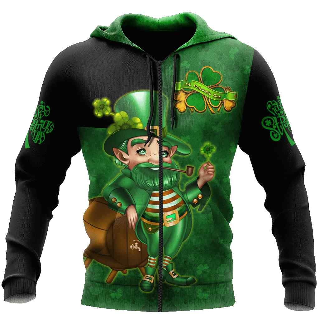 Irish All Over Printed Unisex Hoodie Saint Patrick's Day Shamrock