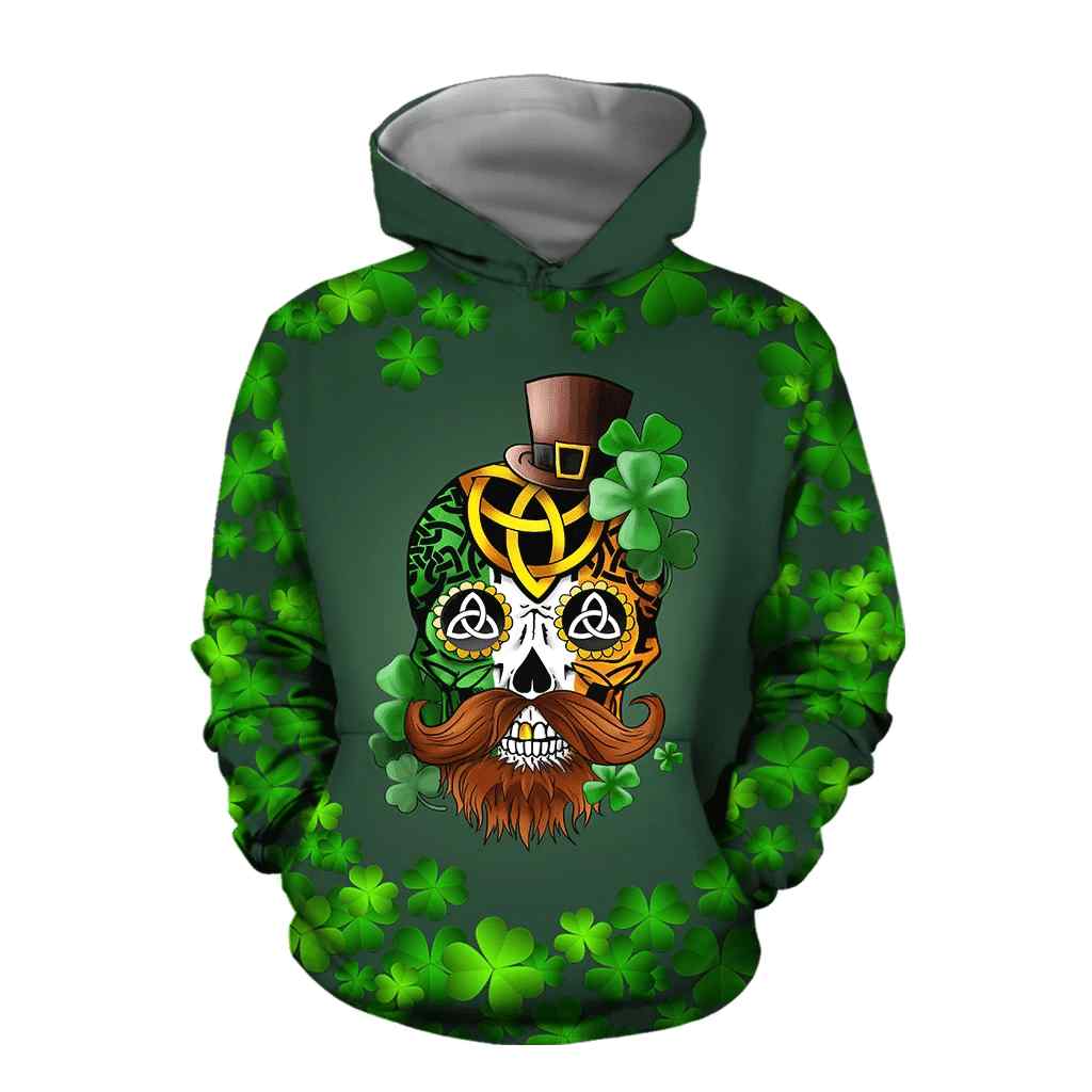 Irish Skull St Patrick Day Unisex Hoodie