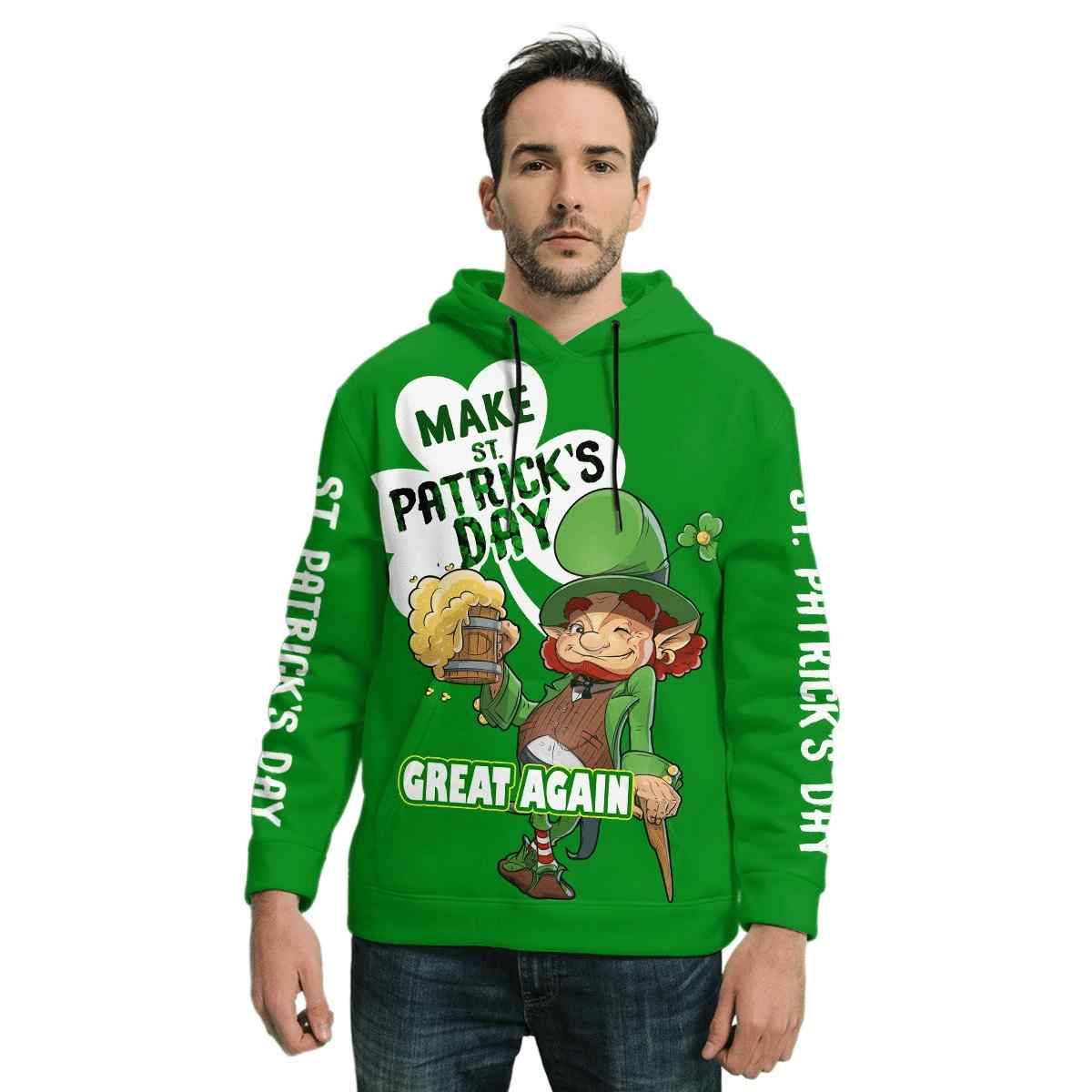 Irish St.Patrick Day All Over Printed Unisex Hoodie