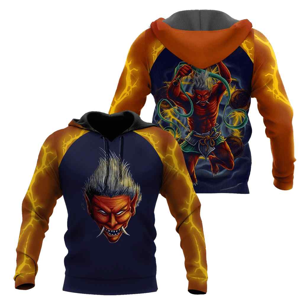 Japan Mythology Raijin All Over Printed Unisex Hoodie