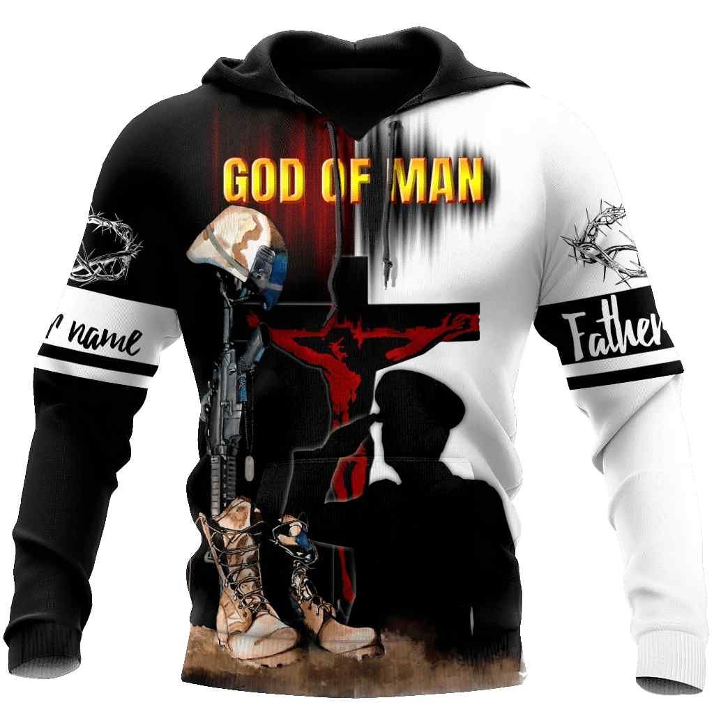 Jesus Father's day Persionalized Your Name All Over Printed Hoodie JJ KT