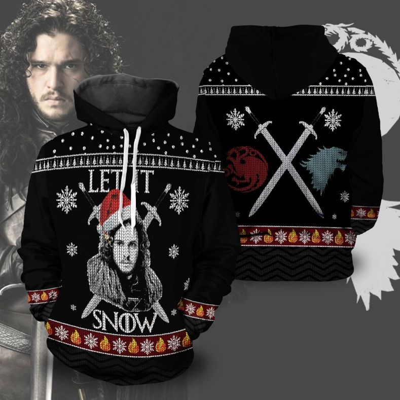 Let It Snow Unisex Hoodie, John Snow Game Of Throne Hoodie