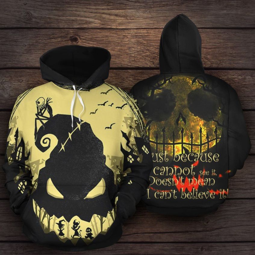 Oogie Boogie Nightmare Before Christmas Halloween Just Because Cannot See 3d Zip Hoodie