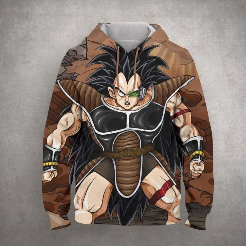 Raditz Cartoon Dragon Ball Anime Manga 36 Over Print 3d Zip Hoodie