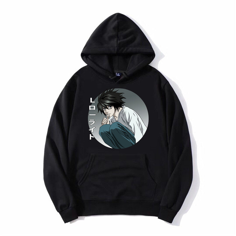 Death Note L Lawliet Anime Hoodie Zip Up Hooded Sweatshirt 1 Death Note L Lawliet Anime Hoodie Zip Up Hooded Sweatshirt