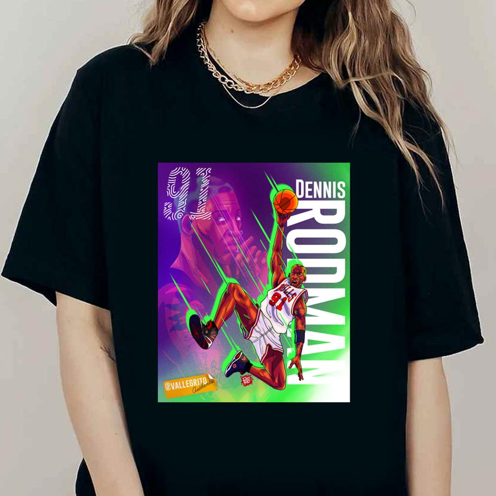 Dennis Rodman Graphic Art T-Shirt 2 Dennis Rodman Graphic Art T-Shirt