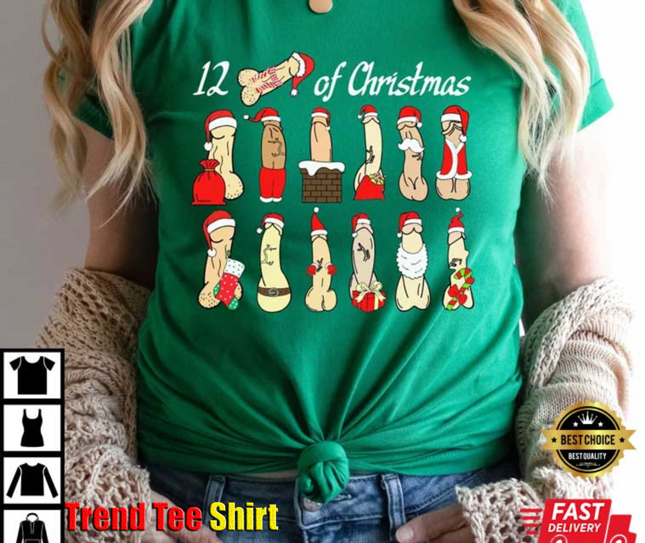 12 Days Of Christmas Dirty Santa Funny Xmas T-Shirt