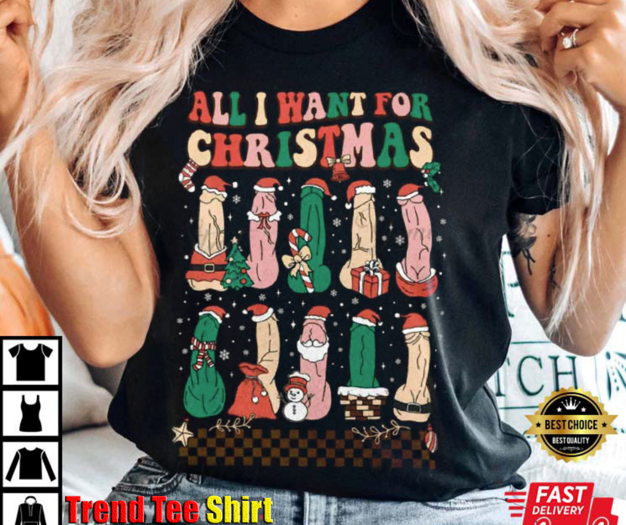 All I Want For Christmas Dirty Santa T-Shirt