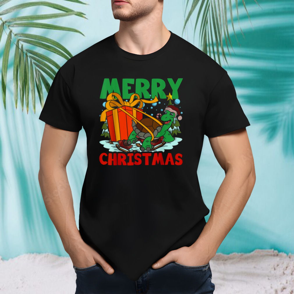 Girls Boys Pajama Christmas Turtle shirt