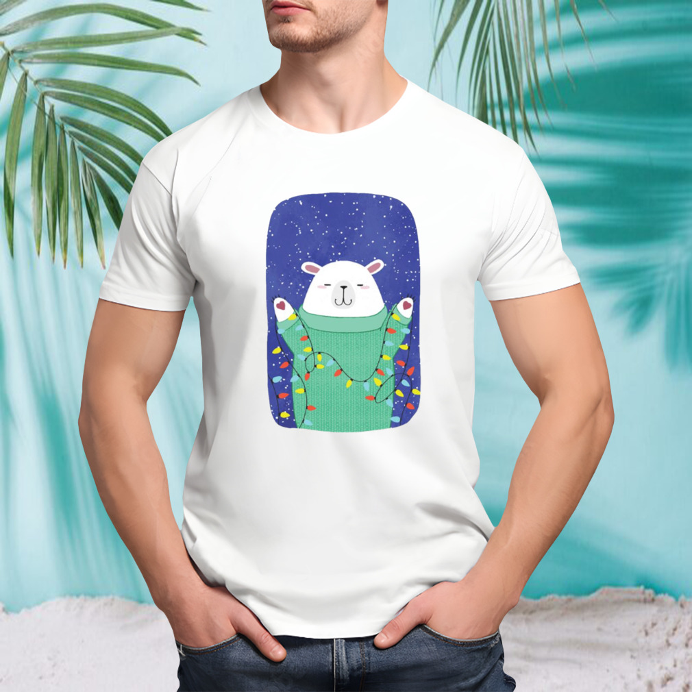 Polar Bear My Favorite Color Is Lights 2023 Christmas shirt