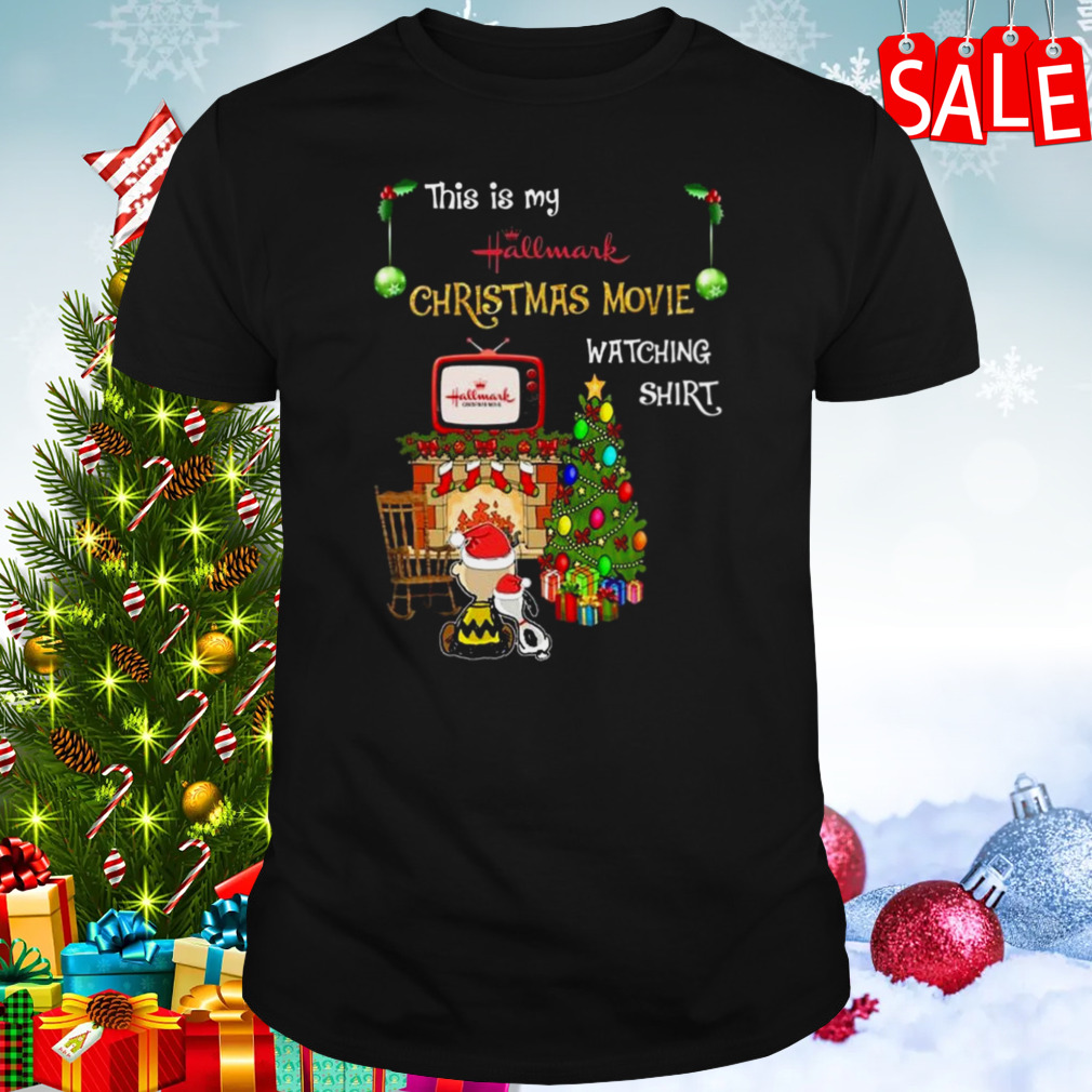 This Is My Hallmark Christmas Movie Watching Charlie Brown And Snoopy T-Shirt