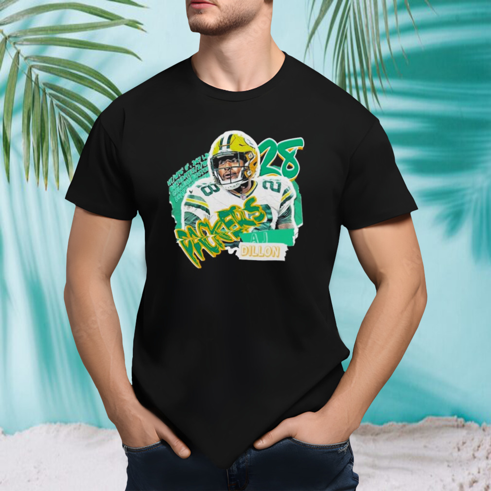 Aj Dillon Football Paper Green Bay Packers T-shirt