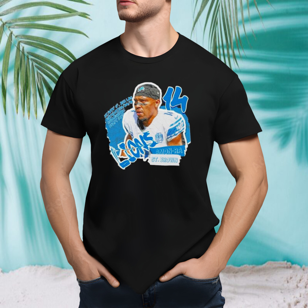 Amon-ra St. Brown Football Paper Detroit Lions T-shirt