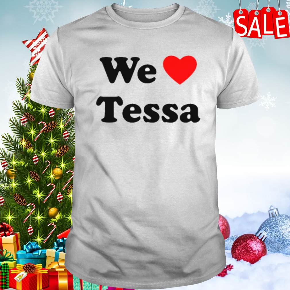 Laura Stacey wearing We Love Tessa shirt