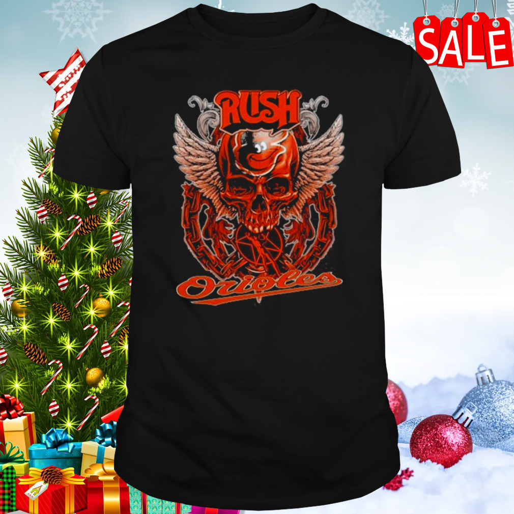 Rush Skull Wings Baltimore Orioles 2023 T-Shirt