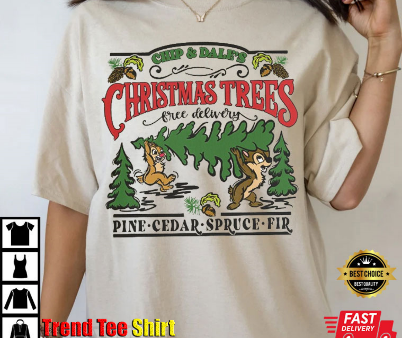 Chip And Dale's Christmas Tree T-Shirt