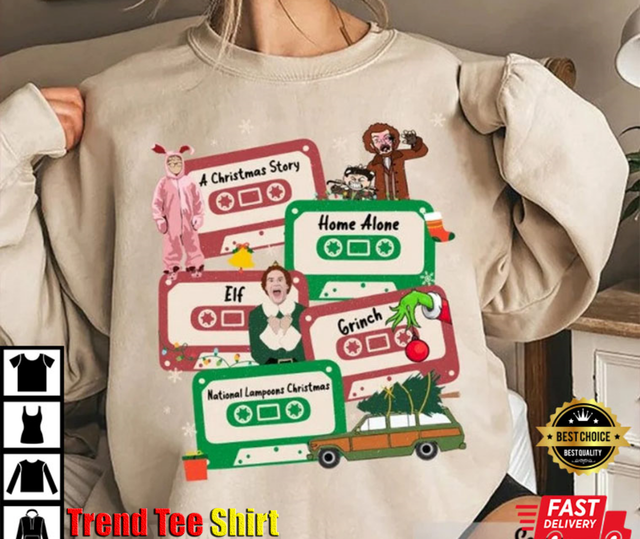 Christmas Movie Watching Cassette Best T-Shirt