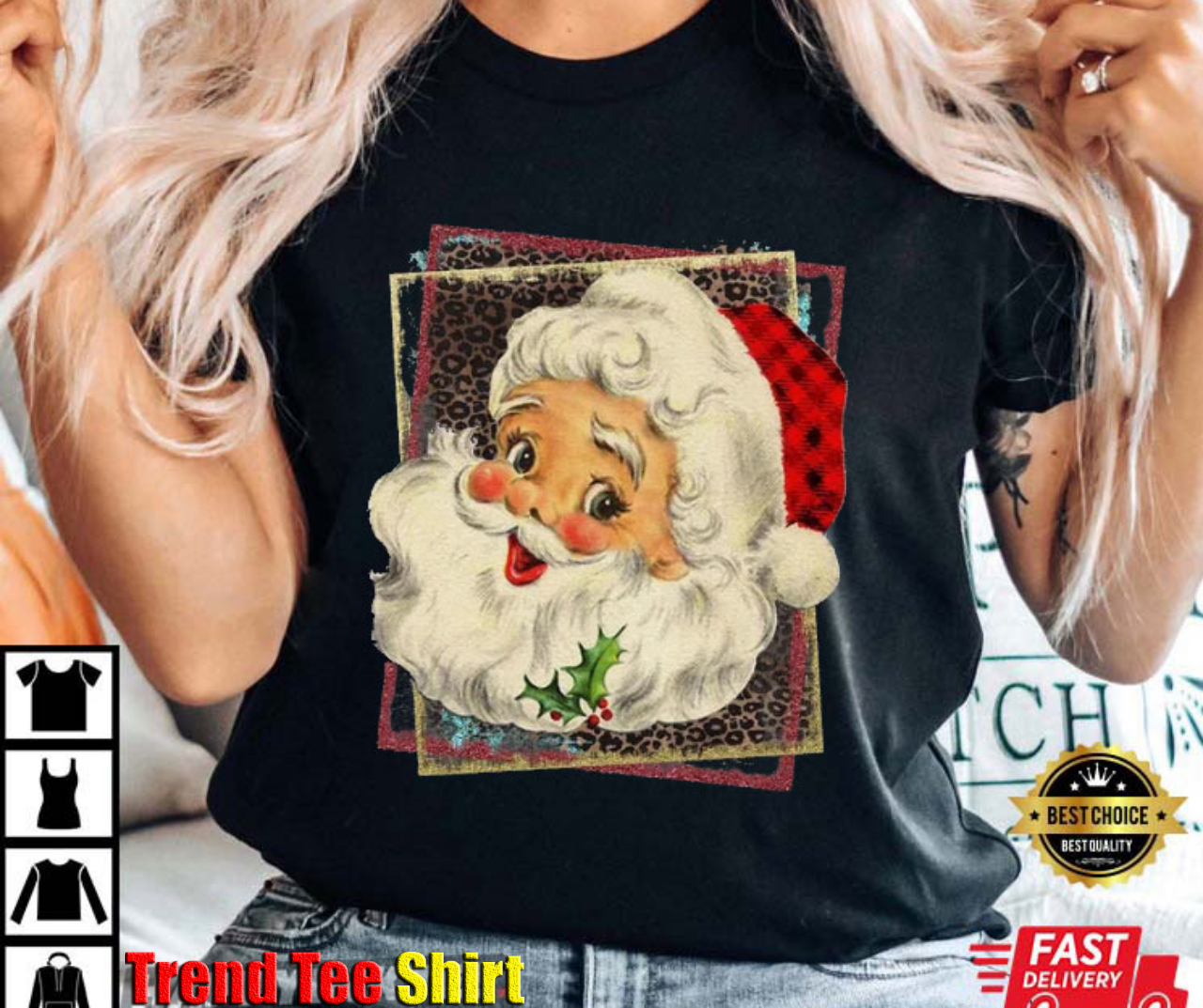 Christmas Old Fashioned Santa Claus T-Shirt