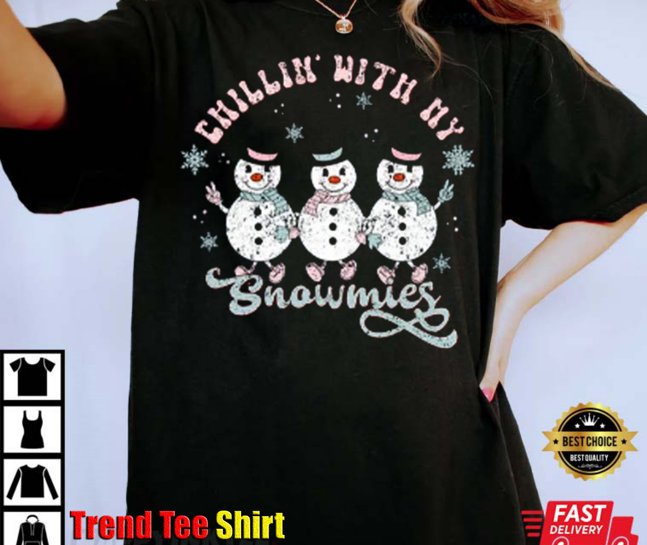 Christmas Snowman Funny Holiday Comfort Colors T-Shirt