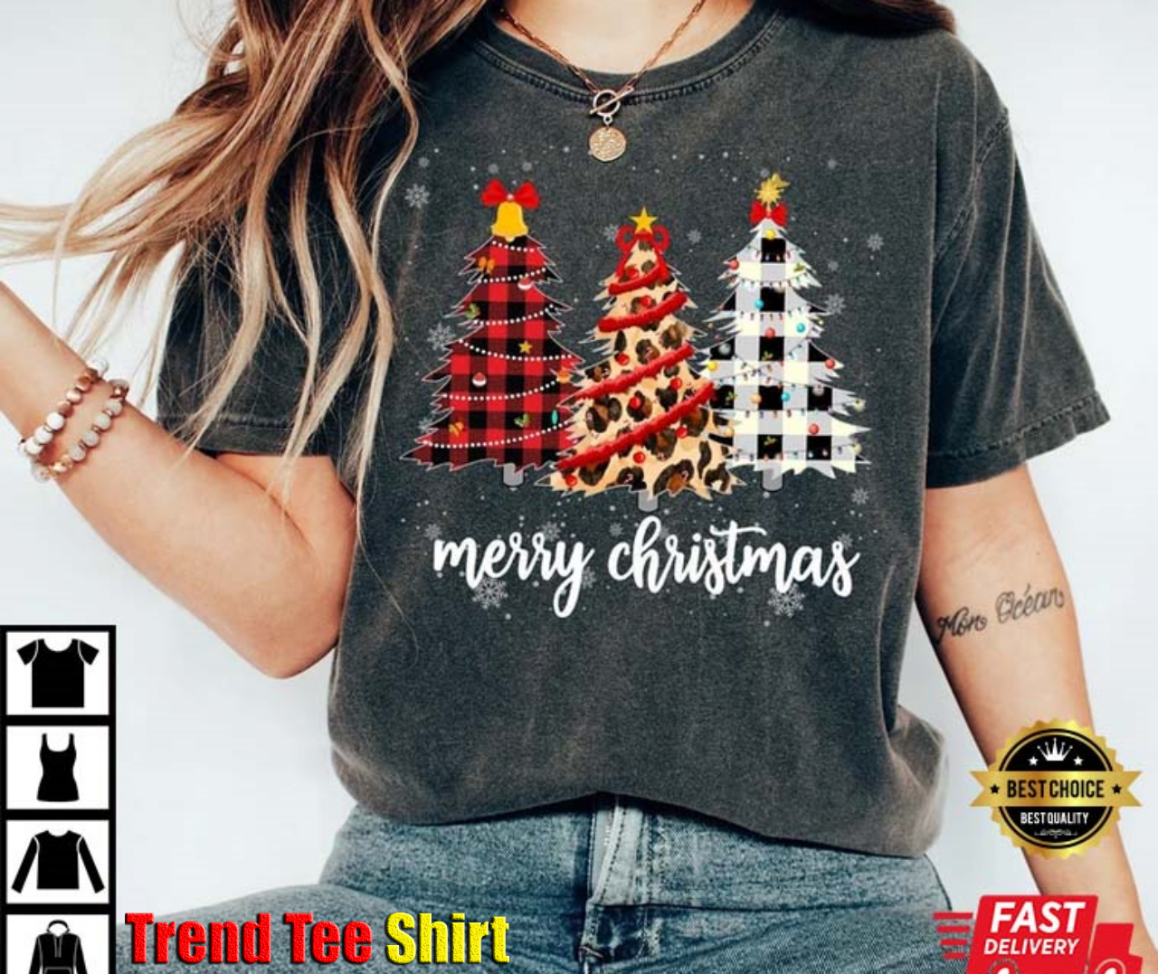 Christmas Trees Comfort Colors T-Shirt