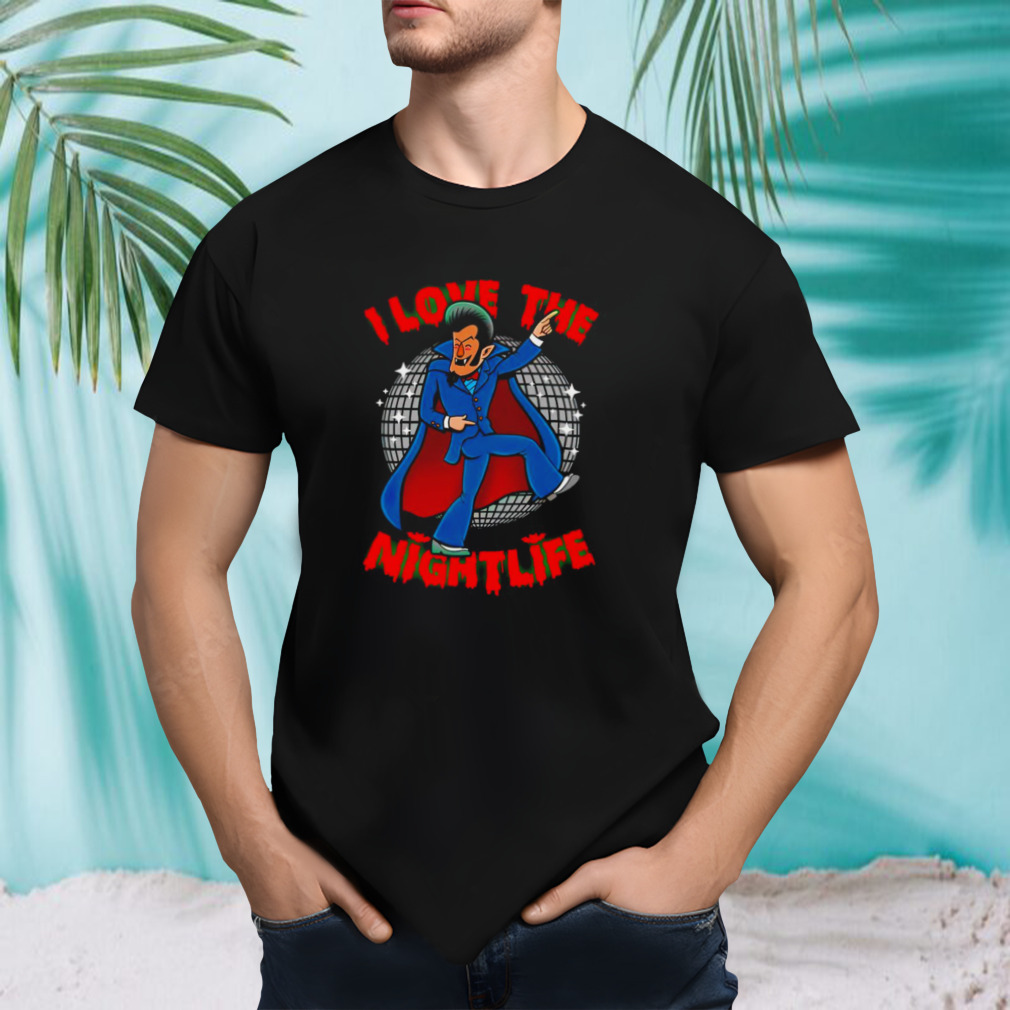 Disco Dracula Vampire I love the Nightlife Halloween shirt
