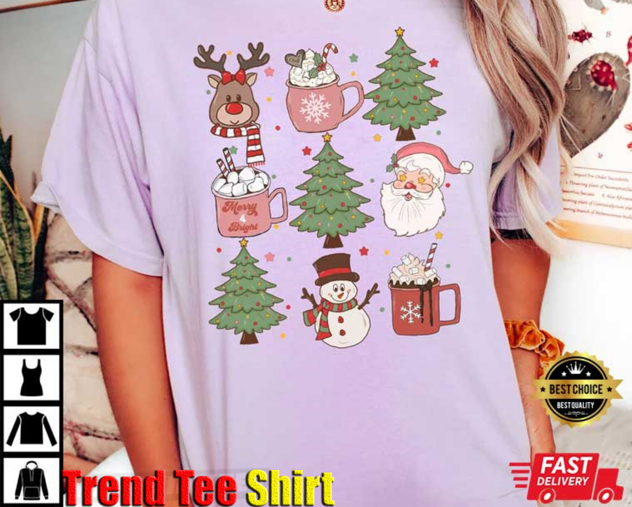 Comfort Colors Cute Christmas T-Shirt