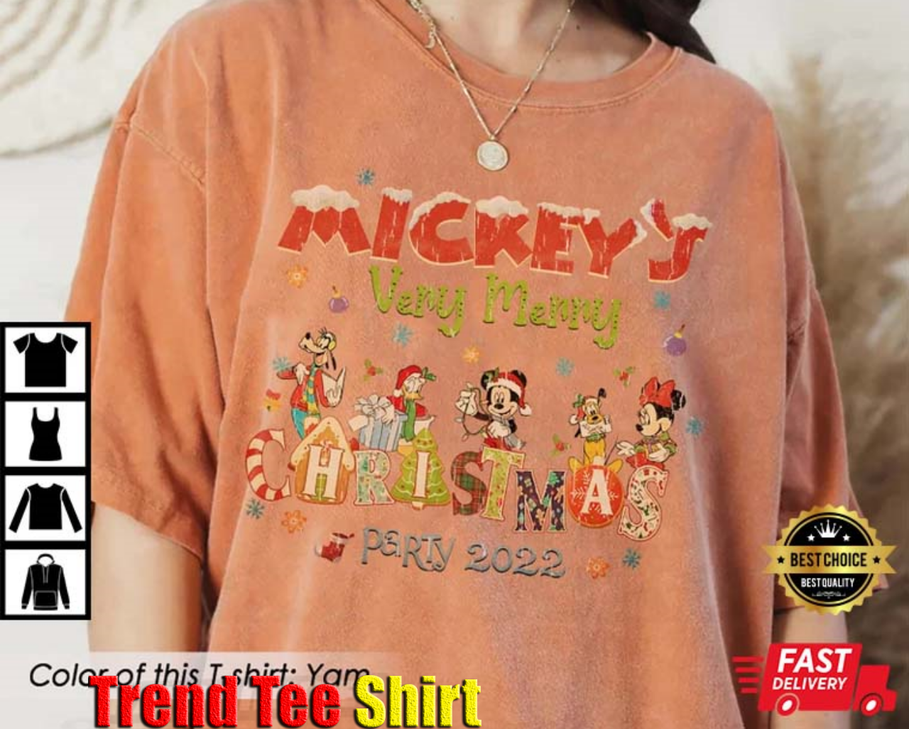 Comfort Colors Mickey Merry Christmas Gift Party T-Shirt