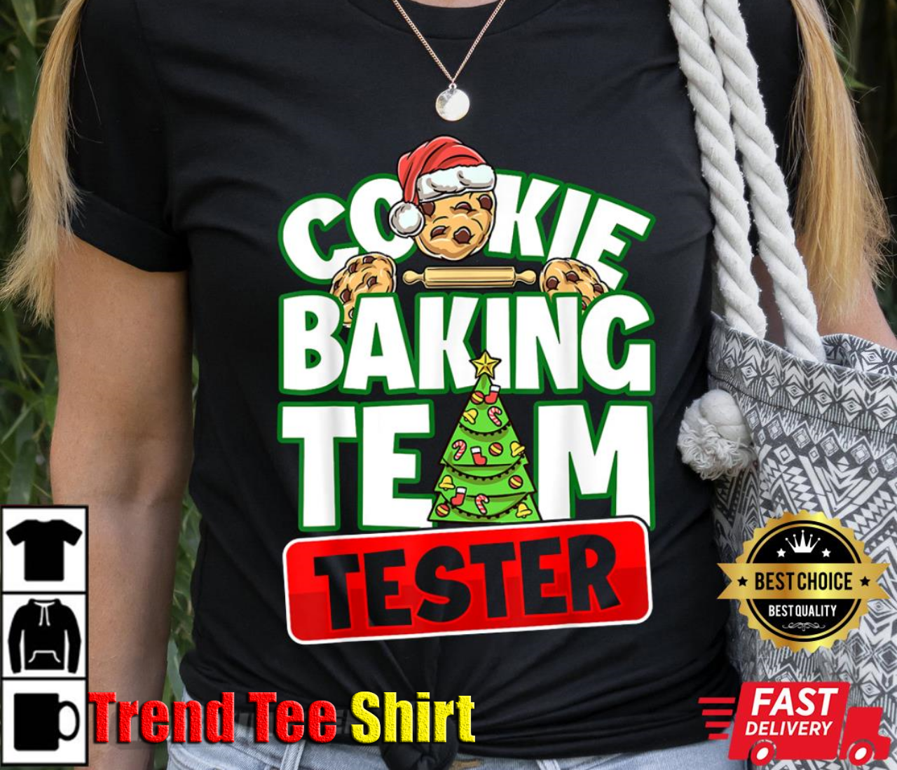 Cookie Baking Crew Christmas Team Tester T-Shirt