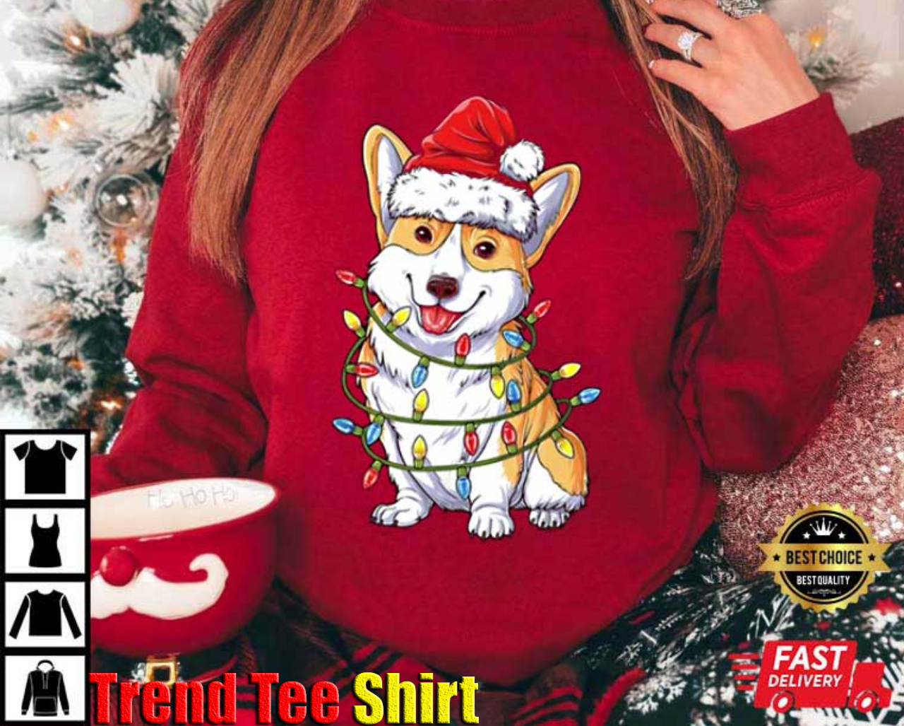 Corgi Christmas Secret Santa Gift Puppy Lover T-Shirt