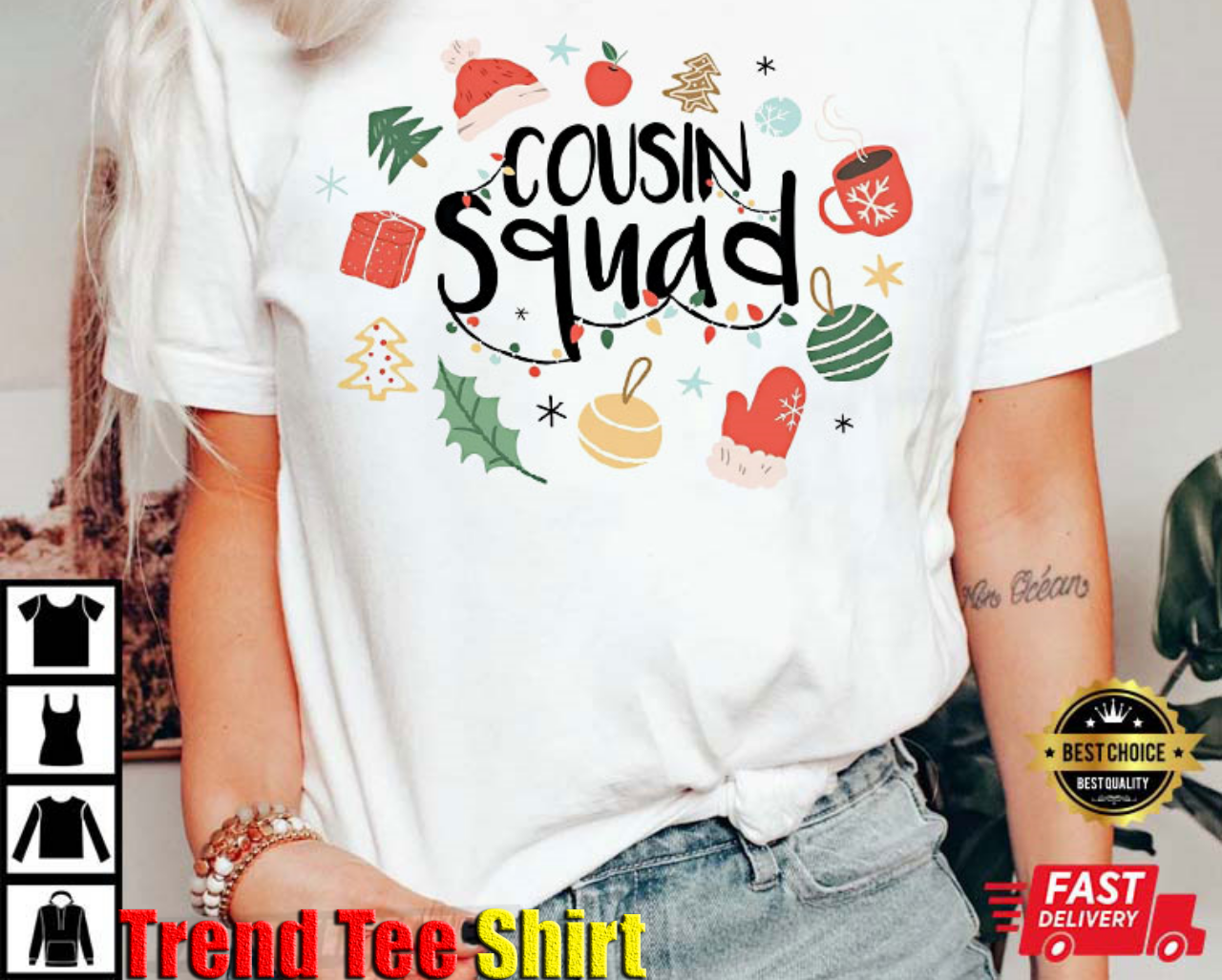 Cousin Squad Gift For Christmas T-Shirt