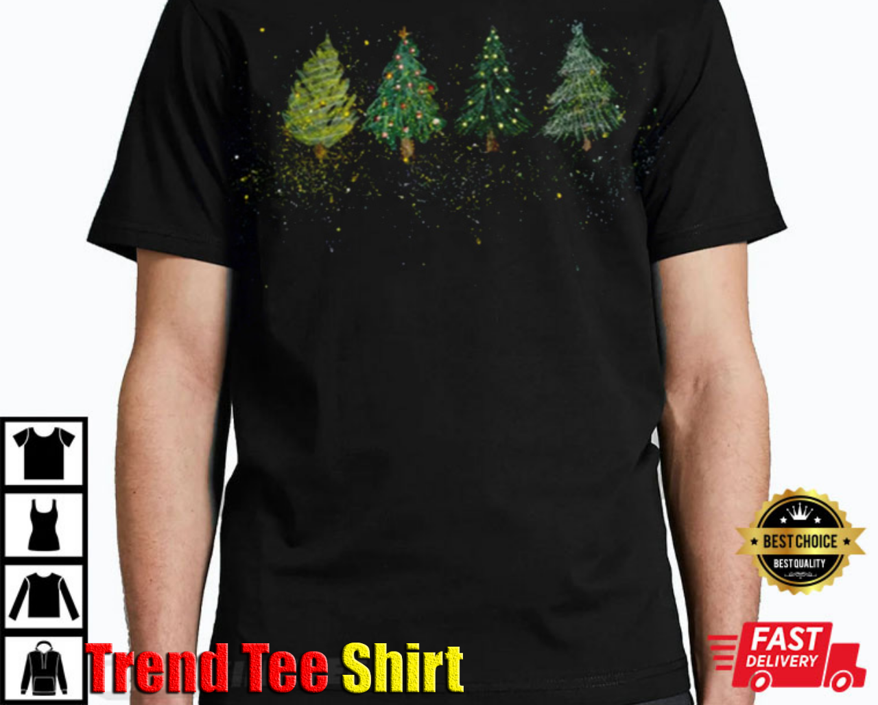 Cute Christmas Trees T-Shirt