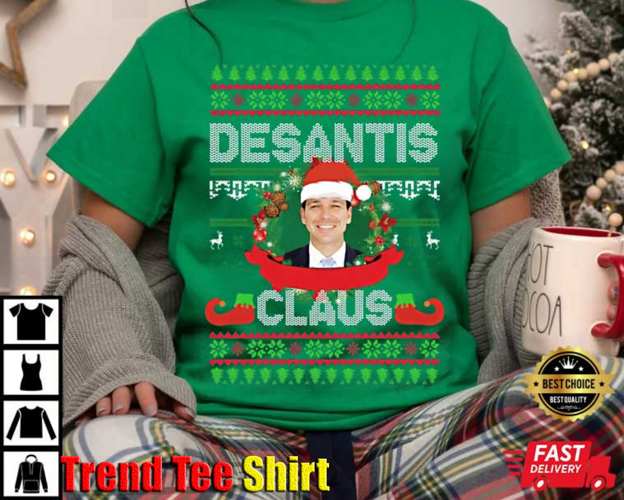 Desantis Claus Ugly Christmas T-Shirt