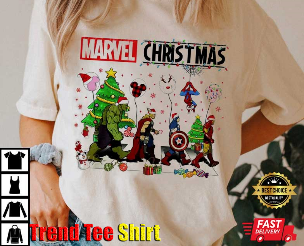 Disney Avengers Happy Christmas T-Shirt